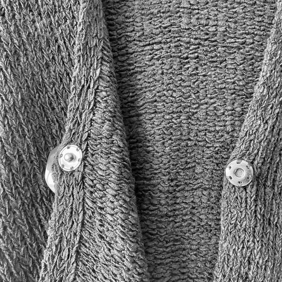 Per Una Navy Wool-Blend Cardigan with Snap Closure - Picture 6 of 9